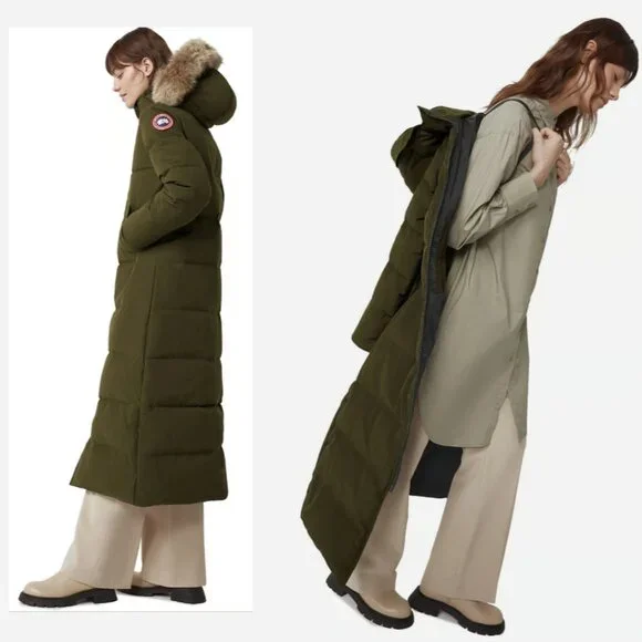 Canada Goose Mystique Parka with Fur Trim Hood in Military Green – Like New - Picture 9 of 16